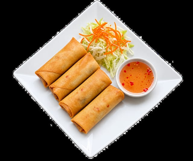 Fried Spring Rolls (4) (V).